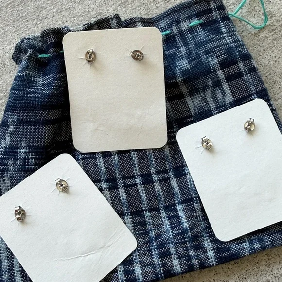 Sterling silver and turquoise earrings 3 pack - Picture 3 of 3